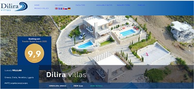 dilira villas website preview